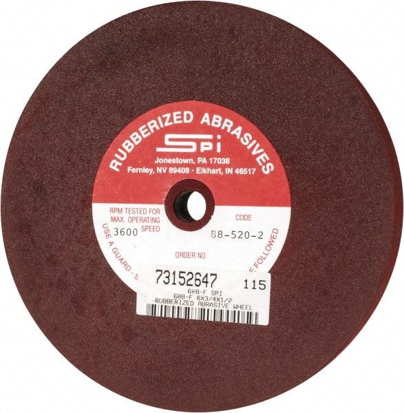 Made in USA - 6" Diam x 1/2" Hole x 3/4" Thick, 120 Grit Surface Grinding Wheel - Aluminum Oxide/Silicon Carbide Blend, Fine Grade, 3,500 Max RPM - Industrial Tool & Supply
