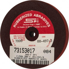 Made in USA - 3" Diam x 1/4" Hole x 1/2" Thick, 120 Grit Surface Grinding Wheel - Aluminum Oxide/Silicon Carbide Blend, Fine Grade, 7,000 Max RPM - Industrial Tool & Supply
