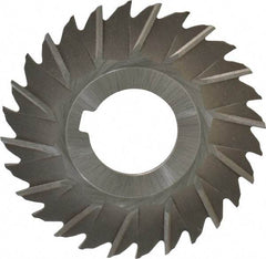 Made in USA - 3" Blade Diam x 5/64" Blade Thickness, 1" Hole, 28 Teeth, High Speed Steel Side Chip Saw - Staggered Tooth, Arbor Connection, Right Hand Cut, Uncoated, with Keyway - Industrial Tool & Supply