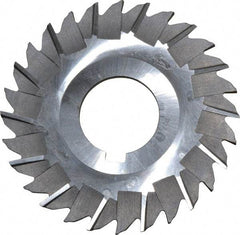 Made in USA - 3" Blade Diam x 3/32" Blade Thickness, 1" Hole, 28 Teeth, High Speed Steel Side Chip Saw - Staggered Tooth, Arbor Connection, Right Hand Cut, Uncoated, with Keyway - Industrial Tool & Supply
