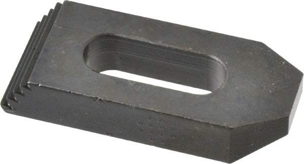 Gibraltar - M6, M8 & M10mm Stud, Steel, Plain Strap Clamp - 21mm Travel, 64mm OAL x 25mm Wide x 13mm High, Black Oxide Finish, Tapered Nose - Industrial Tool & Supply