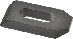Gibraltar - M6, M8 & M10mm Stud, Steel, Plain Strap Clamp - 21mm Travel, 64mm OAL x 25mm Wide x 13mm High, Black Oxide Finish, Tapered Nose - Industrial Tool & Supply