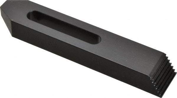 Gibraltar - M6, M8 & M10mm Stud, Steel, Plain Strap Clamp - 56mm Travel, 152mm OAL x 29mm Wide x 19mm High, Black Oxide Finish, Tapered Nose - Industrial Tool & Supply