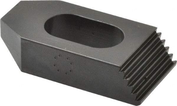 Gibraltar - M16mm Stud, Steel, Plain Strap Clamp - 14mm Travel, 64mm OAL x 32mm Wide x 16mm High, Black Oxide Finish, Tapered Nose - Industrial Tool & Supply