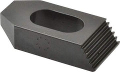 Gibraltar - M16mm Stud, Steel, Plain Strap Clamp - 14mm Travel, 64mm OAL x 32mm Wide x 16mm High, Black Oxide Finish, Tapered Nose - Industrial Tool & Supply