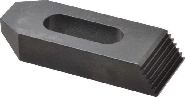 Gibraltar - M16mm Stud, Steel, Plain Strap Clamp - 30mm Travel, 102mm OAL x 38mm Wide x 19mm High, Black Oxide Finish, Tapered Nose - Industrial Tool & Supply