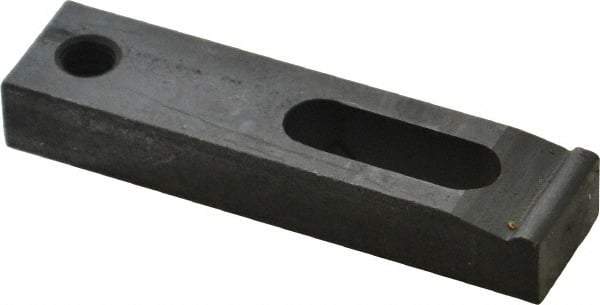Gibraltar - 1/4" Stud, Medium Carbon Steel, Strap Clamp - 1/2" Travel, 2-1/2" OAL x 5/8" Wide x 3/8" High, Black Oxide Finish, Radius Nose - Industrial Tool & Supply