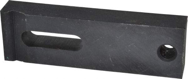 Gibraltar - 3/8" Stud, Medium Carbon Steel, Strap Clamp - 1" Travel, 4" OAL x 1-1/4" Wide x 5/8" High, Black Oxide Finish, Radius Nose - Industrial Tool & Supply