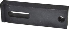 Gibraltar - 3/8" Stud, Medium Carbon Steel, Strap Clamp - 1" Travel, 4" OAL x 1-1/4" Wide x 5/8" High, Black Oxide Finish, Radius Nose - Industrial Tool & Supply