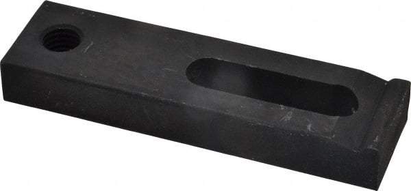 Gibraltar - 1/2" Stud, Medium Carbon Steel, Strap Clamp - 1-1/2" Travel, 4-1/2" OAL x 1-1/4" Wide x 5/8" High, Black Oxide Finish, Radius Nose - Industrial Tool & Supply