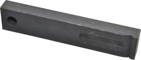 Gibraltar - 1/2" Stud, Medium Carbon Steel, Strap Clamp - 1-1/2" Travel, 6" OAL x 1-1/4" Wide x 5/8" High, Black Oxide Finish, Radius Nose - Industrial Tool & Supply