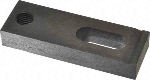 Gibraltar - 5/8" Stud, Medium Carbon Steel, Strap Clamp - 1" Travel, 4-1/2" OAL x 1-1/2" Wide x 3/4" High, Black Oxide Finish, Radius Nose - Industrial Tool & Supply