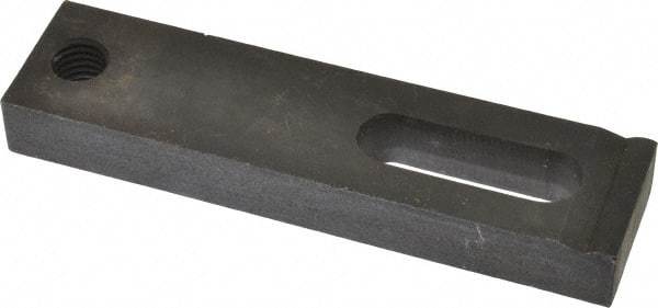 Gibraltar - 5/8" Stud, Medium Carbon Steel, Strap Clamp - 1-1/2" Travel, 6" OAL x 1-1/2" Wide x 3/4" High, Black Oxide Finish, Radius Nose - Industrial Tool & Supply
