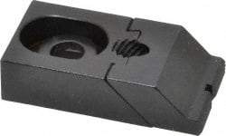 Gibraltar - 2-5/16" OAL x 1-1/4" Overall Width, Low Grip Nose, Steel Manual Edge Clamp - Black Oxide Coating, 5/8" High, 3/8" Socket Cap Screw Slot, 3/8" Travel - Industrial Tool & Supply