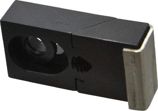 Gibraltar - 2-5/16" OAL x 1-1/4" Overall Width, Standard Grip Nose, Steel Manual Edge Clamp - Black Oxide Coating, 5/8" High, 3/8" Socket Cap Screw Slot, 3/8" Travel - Industrial Tool & Supply