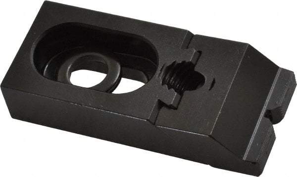 Gibraltar - 3-5/16" OAL x 1-1/2" Overall Width, Low Grip Nose, Steel Manual Edge Clamp - Black Oxide Coating, 3/4" High, 1/2" Socket Cap Screw Slot, 3/4" Travel - Industrial Tool & Supply