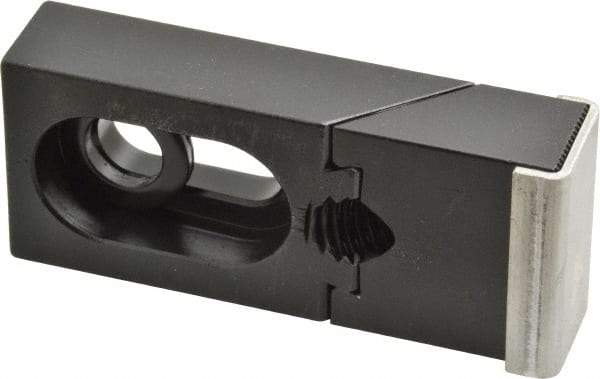 Gibraltar - 3-5/16" OAL x 1-1/2" Overall Width, Standard Grip Nose, Steel Manual Edge Clamp - Black Oxide Coating, 3/4" High, 1/2" Socket Cap Screw Slot, 3/4" Travel - Industrial Tool & Supply