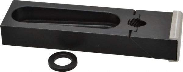 Gibraltar - 5-3/16" OAL x 1-1/2" Overall Width, Standard Grip Nose, Steel Manual Edge Clamp - Black Oxide Coating, 3/4" High, 1/2" Socket Cap Screw Slot, 2-1/2" Travel - Industrial Tool & Supply