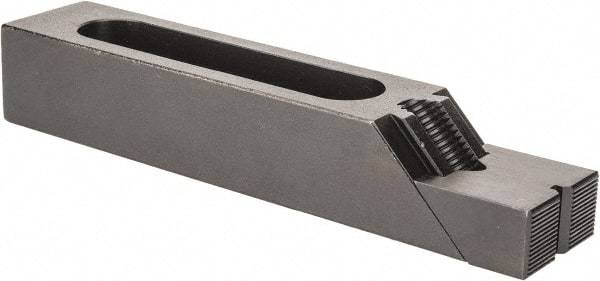 Gibraltar - 7-1/8" OAL x 1-1/2" Overall Width, Standard Grip Nose, Steel Manual Edge Clamp - Black Oxide Coating, 1-1/4" High, 1/2" Socket Cap Screw Slot, 3-5/16" Travel - Industrial Tool & Supply