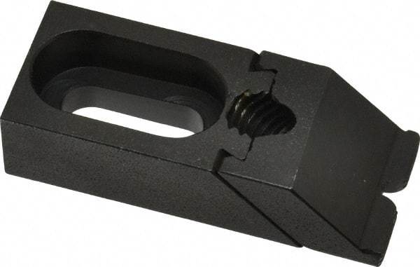 Gibraltar - 2-3/8" OAL x 1" Overall Width, Low Grip Nose, Steel Manual Edge Clamp - Black Oxide Coating, 5/8" High, 5/16" Socket Cap Screw Slot, 3/4" Travel - Industrial Tool & Supply