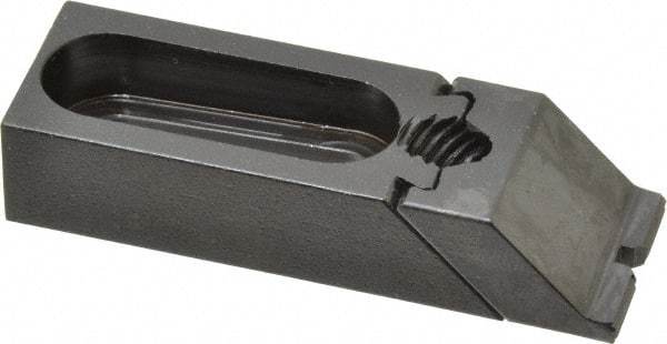Gibraltar - 2-7/8" OAL x 1" Overall Width, Low Grip Nose, Steel Manual Edge Clamp - Black Oxide Coating, 5/8" High, 5/16" Socket Cap Screw Slot, 1-1/4" Travel - Industrial Tool & Supply