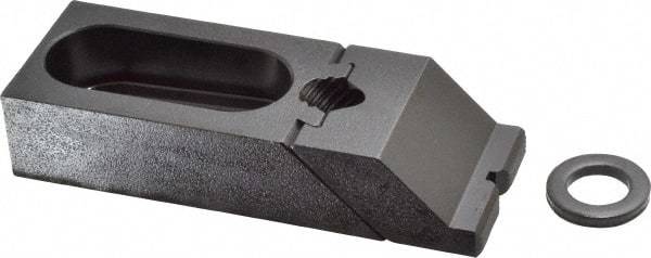 Gibraltar - 3-7/8" OAL x 1-1/2" Overall Width, Low Grip Nose, Steel Manual Edge Clamp - Black Oxide Coating, 7/8" High, 1/2" Socket Cap Screw Slot, 1-1/4" Travel - Industrial Tool & Supply