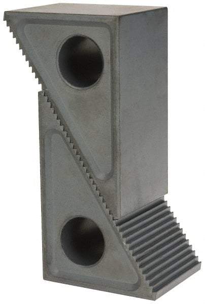 Gibraltar - 2 Piece, 64 to 152mm Height Adjustment, Steel Step Block - 1/16" Step Depth, 1/8" Step Elevation, 51mm Width, 3-3/4" Base Depth, 2-15/32" Height - Industrial Tool & Supply