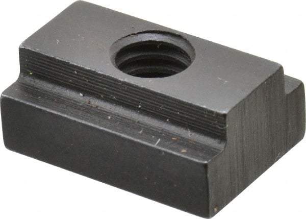 Gibraltar - 5/16-18 Blind Tapped T Slot Nut - 3/8" Slot Width, 5/8 x 1/4" Base Width x Height, 7/8 x 3/8" OAL x Height - Industrial Tool & Supply