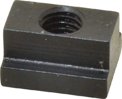 Gibraltar - 3/8-16 Blind Tapped T Slot Nut - 7/16" Slot Width, 11/16 x 7/32" Base Width x Height, 7/8 x 1/2" OAL x Height - Industrial Tool & Supply