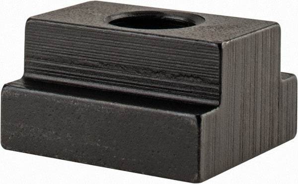 Gibraltar - 1/2-13 Blind Tapped T Slot Nut - 5/8" Slot Width, 1 x 11/32" Base Width x Height, 1-1/8 x 5/8" OAL x Height - Industrial Tool & Supply