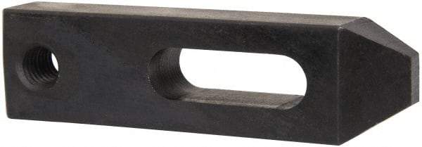 Gibraltar - 17/32" Stud, Carbon Steel, Strap Clamp - 1-1/4" Travel, 4-1/2" OAL x 1-1/4" Wide x 3/4" High, Black Oxide Finish, Tapered Nose - Industrial Tool & Supply