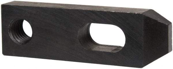 Gibraltar - 21/32" Stud, Carbon Steel, Strap Clamp - 1/2" Travel, 4" OAL x 1-1/4" Wide x 5/8" High, Black Oxide Finish, Tapered Nose - Industrial Tool & Supply