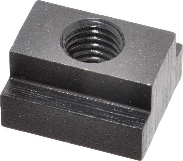 Gibraltar - M12x1.75 Tapped Through T Slot Nut - 5/8" Slot Width, 25 x 9mm Base Width x Height, 29 x 16mm OAL x Height - Industrial Tool & Supply