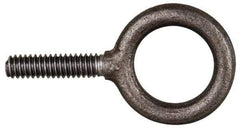 Gibraltar - 7,650 Lb Capacity, Steel, 1-8 Thread, Fixed Lifting Eye Bolt - Fully Threaded, 2-1/2" Shank, 2-1/2" Thread Length, No Shoulder - Industrial Tool & Supply