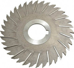 Made in USA - 5" Blade Diam x 1/8" Blade Thickness, 1-1/4" Hole, 36 Teeth, High Speed Steel Side Chip Saw - Staggered Tooth, Arbor Connection, Right Hand Cut, Uncoated - Industrial Tool & Supply