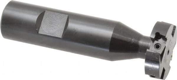 Cutting Tool Technologies - 5/16 Inch Cutting Width, 1.14 Inch Cutting Diameter, 4 Cutter Inserts, 3/4 Inch Shank Diameter, 1215 Insert Style, Indexable Keyseat Cutter - Inch Long Shank - Industrial Tool & Supply