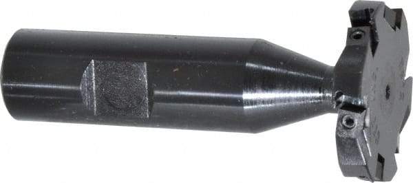 Cutting Tool Technologies - 1/4 Inch Cutting Width, 1.515 Inch Cutting Diameter, 6 Cutter Inserts, 3/4 Inch Shank Diameter, 1215 Insert Style, Indexable Keyseat Cutter - Inch Long Shank - Industrial Tool & Supply