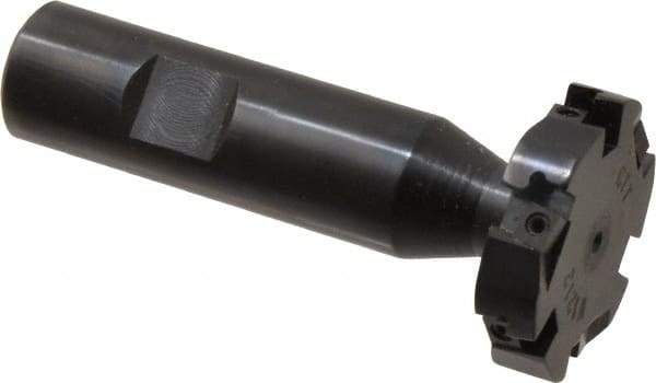 Cutting Tool Technologies - 3/8 Inch Cutting Width, 1.515 Inch Cutting Diameter, 6 Cutter Inserts, 3/4 Inch Shank Diameter, 1215 Insert Style, Indexable Keyseat Cutter - Inch Long Shank - Industrial Tool & Supply