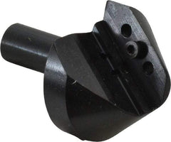 Cutting Tool Technologies - 82° Included Angle, 1.05" Max Cut Diam, 1.05mm Body Diam, 1/2" Shank Diam, 2-3/8" OAL, Indexable Countersink - 0.31" LOC, 1 Square Insert, SPGH 433 Insert Style, Positive Rake, Series PC - Industrial Tool & Supply