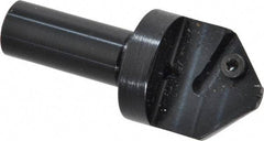 Cutting Tool Technologies - 90° Included Angle, 1" Max Cut Diam, 1mm Body Diam, 1/2" Shank Diam, 2-3/8" OAL, Indexable Countersink - 0.38" LOC, 1 Triangle Insert, TPGH 321 Insert Style, Positive Rake, Series PC - Industrial Tool & Supply