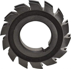 Made in USA - 3/32" Radius, 3/16" Circle Diam, 2-1/4" Diam x 0.385" Wide Cut, High Speed Steel Concave Radius Cutter - 2-1/4" OAL, Arbor Connection, Uncoated, Form Relieved, 10 Teeth - Industrial Tool & Supply