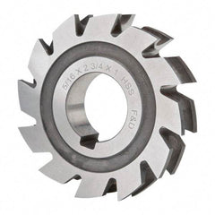 Made in USA - 5/32" Radius, 5/16" Circle Diam, 2-3/4" Diam x 0.572" Wide Cut, High Speed Steel Concave Radius Cutter - 2-3/4" OAL, Arbor Connection, Uncoated, Form Relieved, 10 Teeth - Industrial Tool & Supply