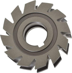 Made in USA - 1/4" Radius, 1/2" Circle Diam, 3" Diam x 0.822" Wide Cut, High Speed Steel Concave Radius Cutter - 3" OAL, Arbor Connection, Uncoated, Form Relieved, 10 Teeth - Industrial Tool & Supply