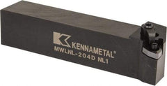 Kennametal - MWLN, Left Hand Cut, 5° Lead Angle, 1-1/4" Shank Height x 1-1/4" Shank Width, Negative Rake Indexable Turning Toolholder - 6" OAL, WN..43. Insert Compatibility, Series Kenloc - Industrial Tool & Supply
