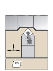 Kennametal - MCMN, Neutral Cut, 0° Lead Angle, 1" Shank Height x 1" Shank Width, Negative Rake Indexable Turning Toolholder - 6" OAL, CN..432 Insert Compatibility, Series Kenloc - Industrial Tool & Supply