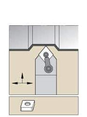 Kennametal - MCMN, Neutral Cut, 0° Lead Angle, 1" Shank Height x 1" Shank Width, Negative Rake Indexable Turning Toolholder - 6" OAL, CN..432 Insert Compatibility, Series Kenloc - Industrial Tool & Supply