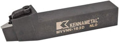 Kennametal - MVVN, Neutral Cut, 0° Lead Angle, 1" Shank Height x 1" Shank Width, Negative Rake Indexable Turning Toolholder - 6" OAL, VN..33. Insert Compatibility, Series Kenloc - Industrial Tool & Supply