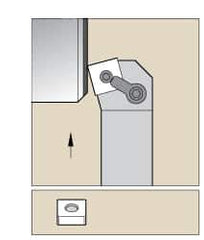 Kennametal - MSKN, Left Hand Cut, 15° Lead Angle, 1-1/4" Shank Height x 1-1/4" Shank Width, Negative Rake Indexable Turning Toolholder - 6" OAL, SN..54. Insert Compatibility, Series Kenloc - Industrial Tool & Supply