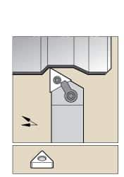 Kennametal - MTAN, Right Hand Cut, 3° Lead Angle, 1" Shank Height x 1" Shank Width, Negative Rake Indexable Turning Toolholder - 6" OAL, TN..33. Insert Compatibility, Series Kenloc - Industrial Tool & Supply