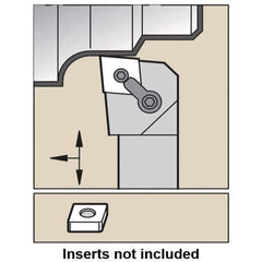 Kennametal - MCLN, Left Hand Cut, 5° Lead Angle, 2" Shank Height x 2" Shank Width, Negative Rake Indexable Turning Toolholder - 8" OAL, CN..64. Insert Compatibility, Series Kenloc - Industrial Tool & Supply